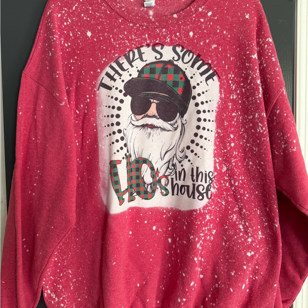 Boutique Christmas Bleached Sweatshirt